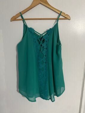 GiGio USA by Umgee tank top women’s size S teal lace